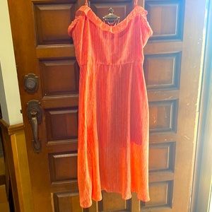 Midi length dress. Perfect for cruises or resort vacations